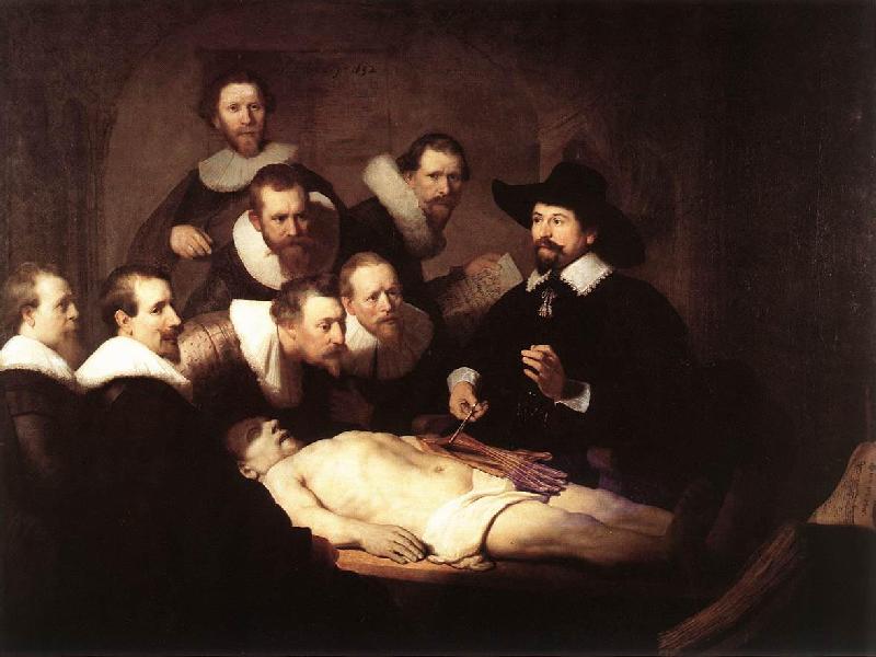 REMBRANDT Harmenszoon van Rijn The Anatomy Lesson of Dr.Nicolaes Tulp (mk08) France oil painting art